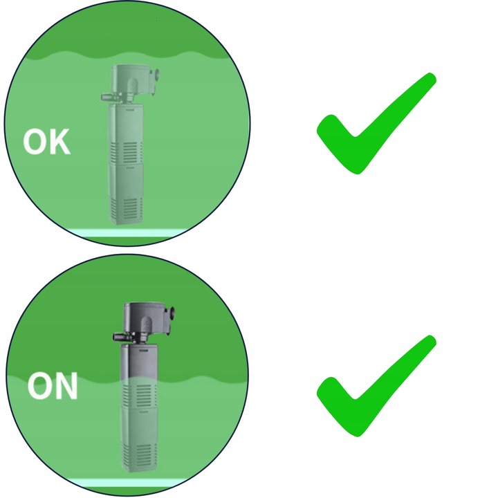 FILTR WEWNĘTRZNY PROFESJONLANY DO AKWARIUM POMPKA GĄBKOWY 4W 400L/h