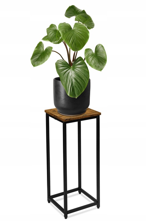 KWIETNIK STOJĄCY METALOWY RUSTYKALNY LOFTOWY STOJAK PÓŁKA NA KWIATY