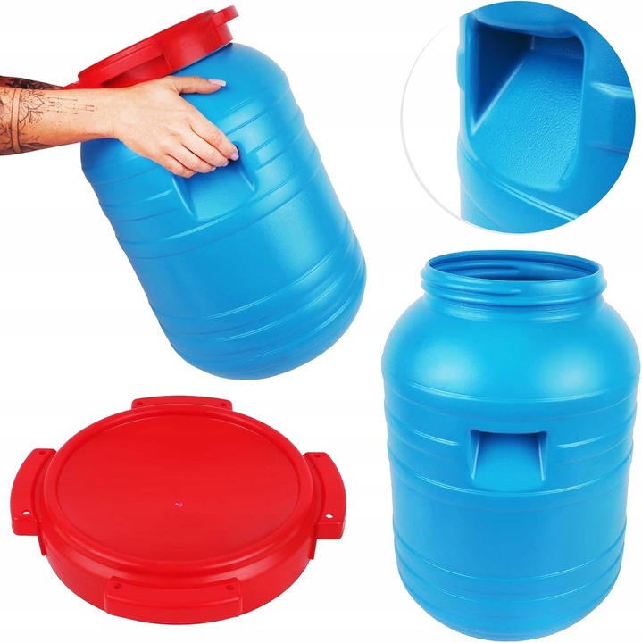 Beczka spożywcza do kiszenia 30L - wielofunkcyjny pojemnik niebieski