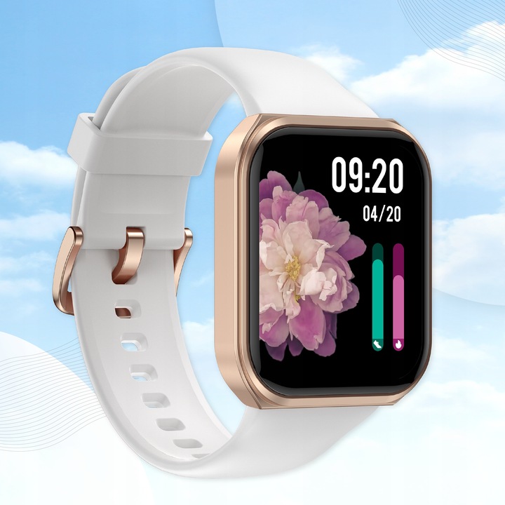 SMARTWATCH ZEGAREK MENU DAMSKI ROZMOWY GRY POLSKIE SMS 2 PASKI SMART