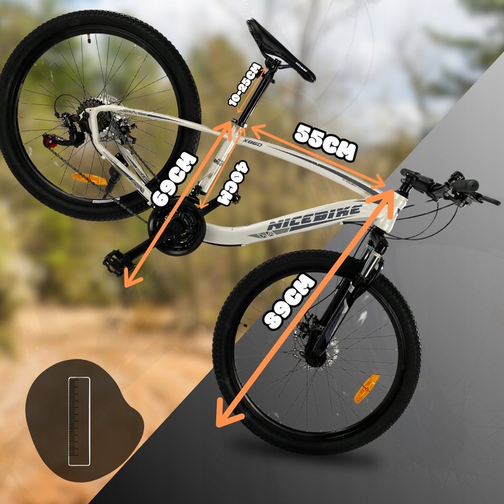 ROWER GÓRSKI MTB 26 SHIMANO 21 BIEGÓW SHIMANO 2xTARCZE RAMA 16" KOŁA 26"