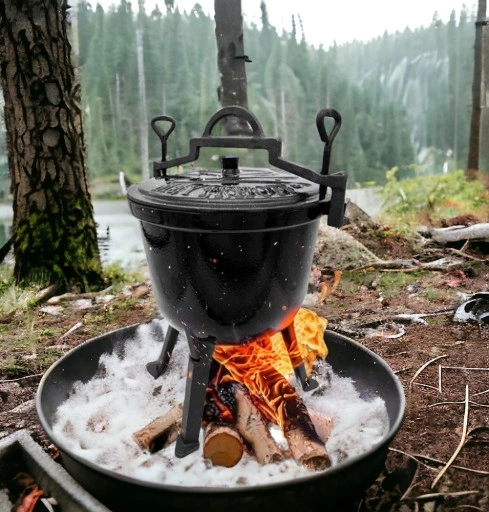 Kociołek żeliwny EMALIOWANY Meyerhoff MARMUREK 10l
