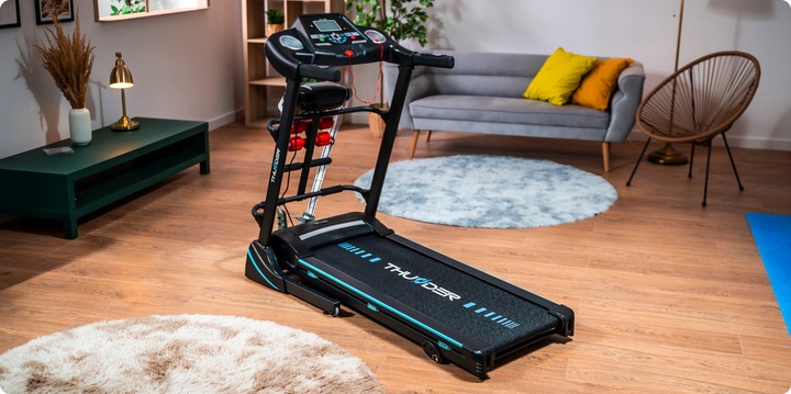 Bieżnia elektryczna domowa treningowa 140kg masażer amortyzacja aplikacja