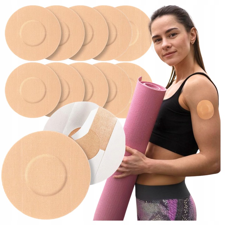 PLASTRY OCHRONNE NA SENSOR FREESTYLE OKRĄGŁE LIBRE WYTRZYMAŁE 10 szt