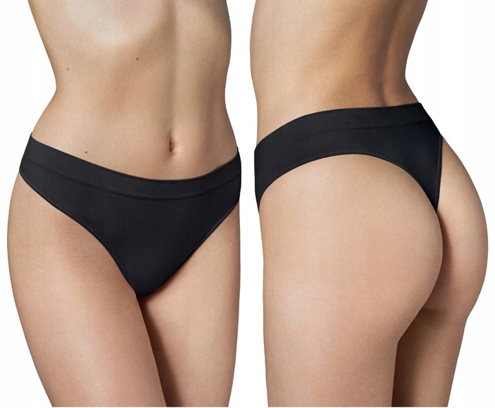 4 X GATTA BEZSZWOWE LILI STRINGI CZARNE M