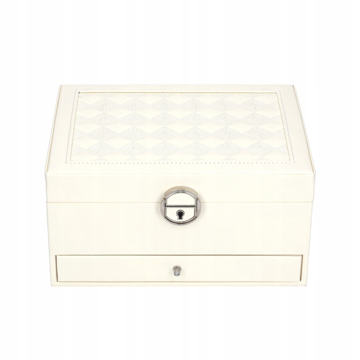 SZKATUŁKA NA BIŻUTERIĘ PUDEŁKO KUFEREK POJEMNY ORGANIZER ELEGANCKI C2