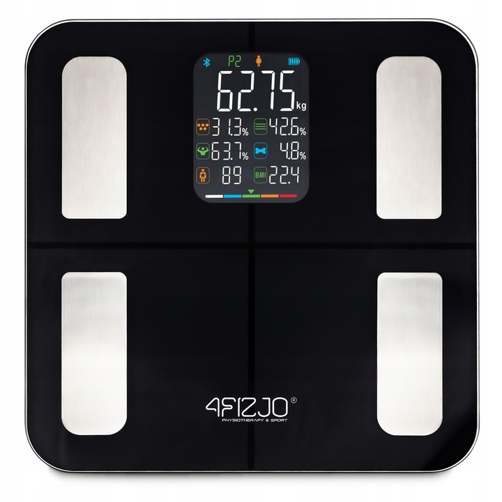 WAGA ŁAZIENKOWA ANALITYCZNA ELEKTRONICZNA POMIAR TŁUSZCZU BMI SZKLANA