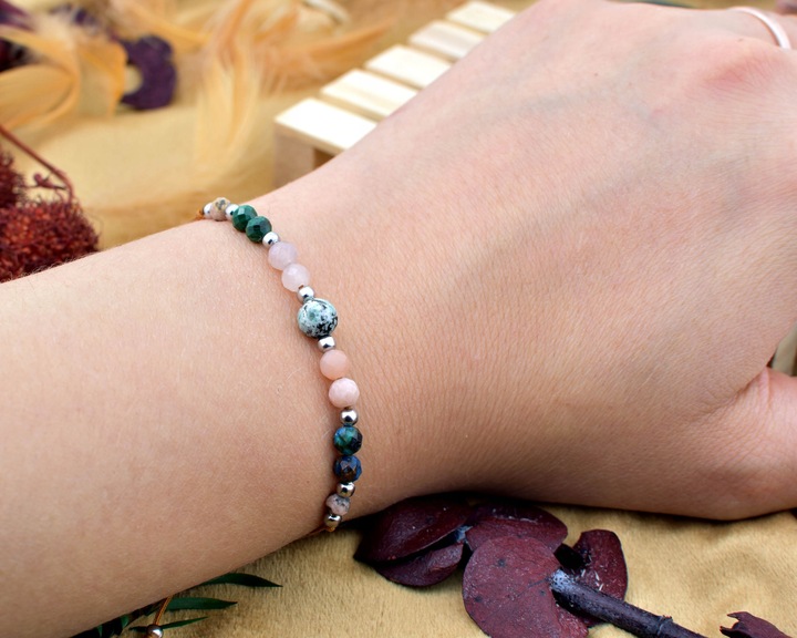 Bransoletka Znak Zodiaku BYK Naturalne Kamienie Zodiak