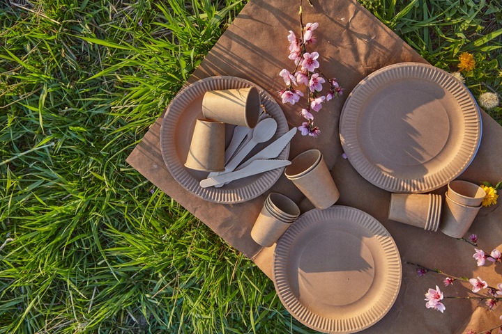 EKOLOGICZNY ZESTAW NACZYŃ JEDNORAZOWYCH DO GRILLA DLA 50 OSÓB – KRAFT