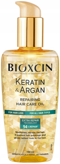 BIOXCIN KERATIN&ARGAN regeneracyjny olejek do włosów 150 ml