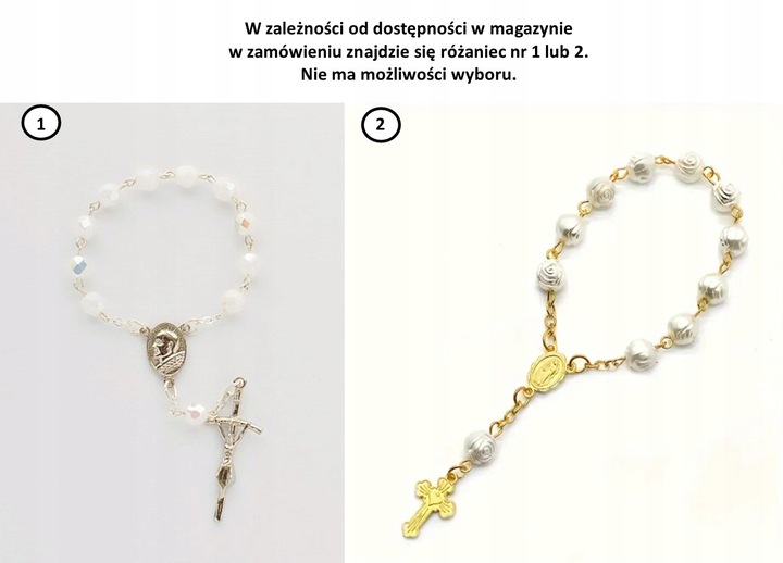 Pamiątka Komunii Świętej-PREZENT, pudełko. Różaniec i serduszko komplet