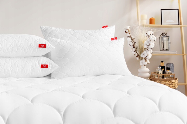 PODUSZKA 60X70 ANTYALERGICZNA PIKOWANA GRUBA ZAMEK