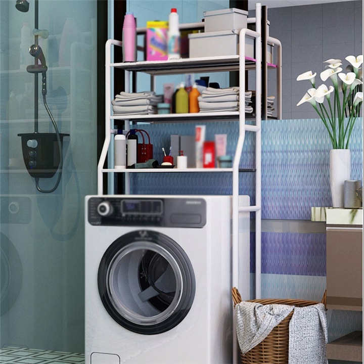 SZAFKA PÓŁKA ŁAZIENKOWA STOJĄCA NAD PRALKĘ STOJAK DO PRALNI REGAŁ 3