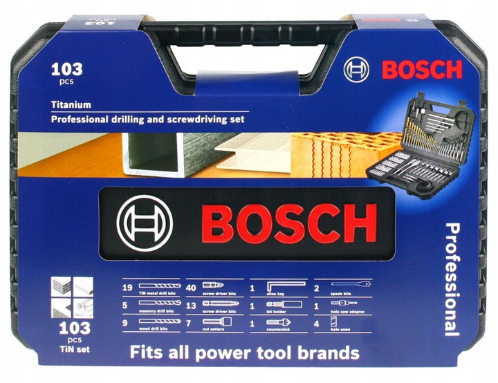 ZESTAW V-LINE 103 sztuk WIERTEŁ BITÓW i KOŃCOWEK BOSCH PROFESSIONAL