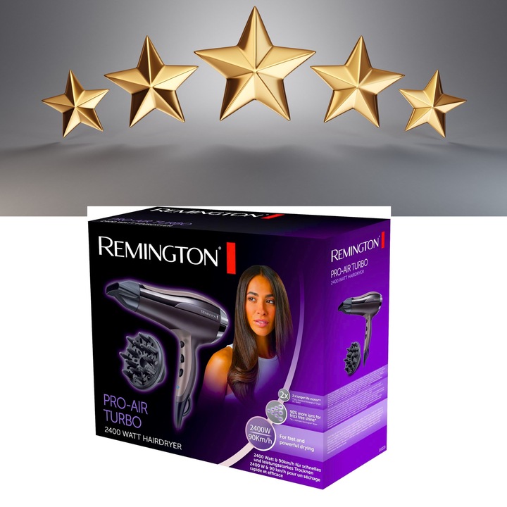 SUSZARKA REMINGTON DO WŁOSÓW TURBO Z JONIZACJĄ UCHWYTEM NIEZAWODNA