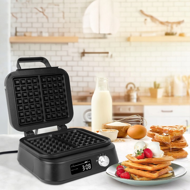 GOFROWNICA DUŻE GOFRY REGULACJA TEMPERATURY DŹWIĘK MOCNA 2200W