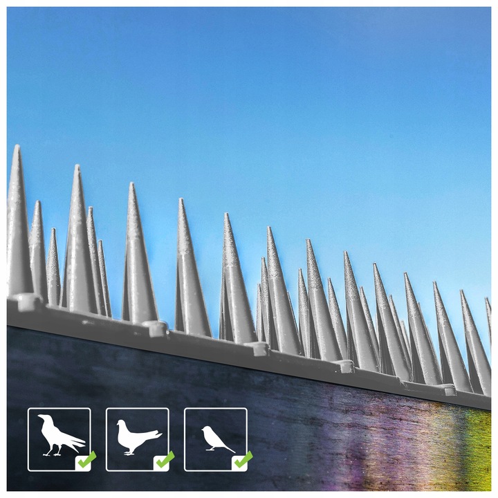 WYSOKIE KOLCE LISTWA NA PTAKI GOŁĘBIE PRZECIW PTAKOM GOŁĘBIOM 10 SZT