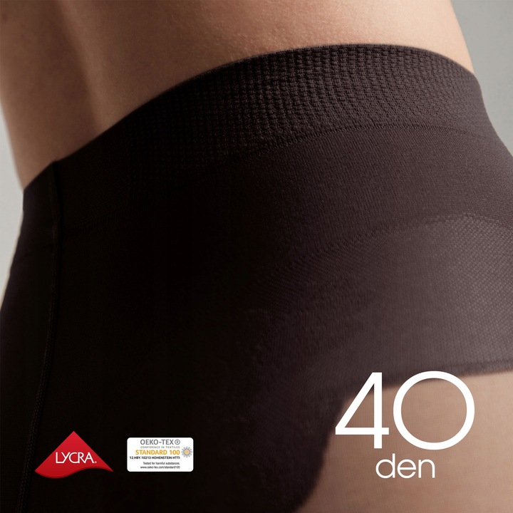 Rajstopy damskie wyszczuplające Lycra Conte STYLE 40 DEN czarne rozmiar 4