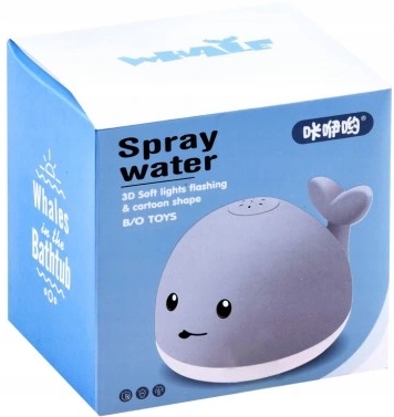 Pływająca FONTANNA do kąpieli WIELORYB LED świeci