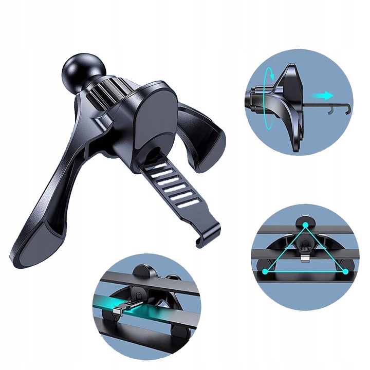 MOCNY UCHWYT SAMOCHODOWY NA TELEFON DO KRATKI