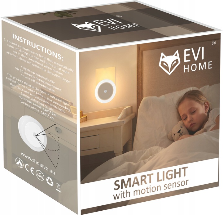 Lampka nocna do kontaktu z czujnikiem ruchu zmierzchu LAMPA DO