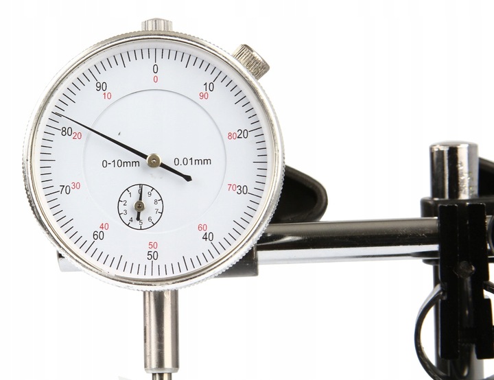 CZUJNIK ZEGAROWY + STATYW DO SPRAWDZANIA BICIA TARCZ 0-10MM ZESTAW