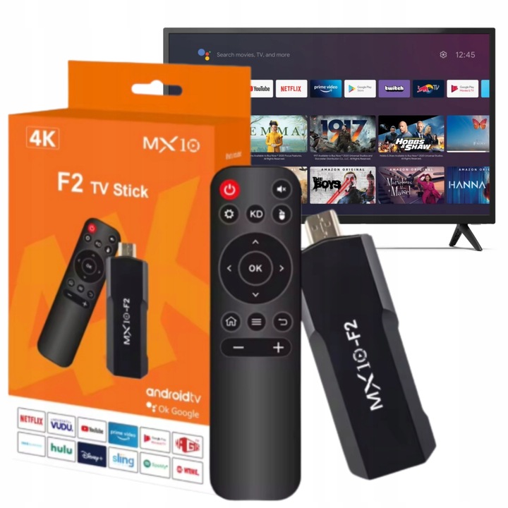 TV STICK ODTWARZACZ MULTIMEDIALNY ANDROID SMART TV 4K 1 GB 8 GB