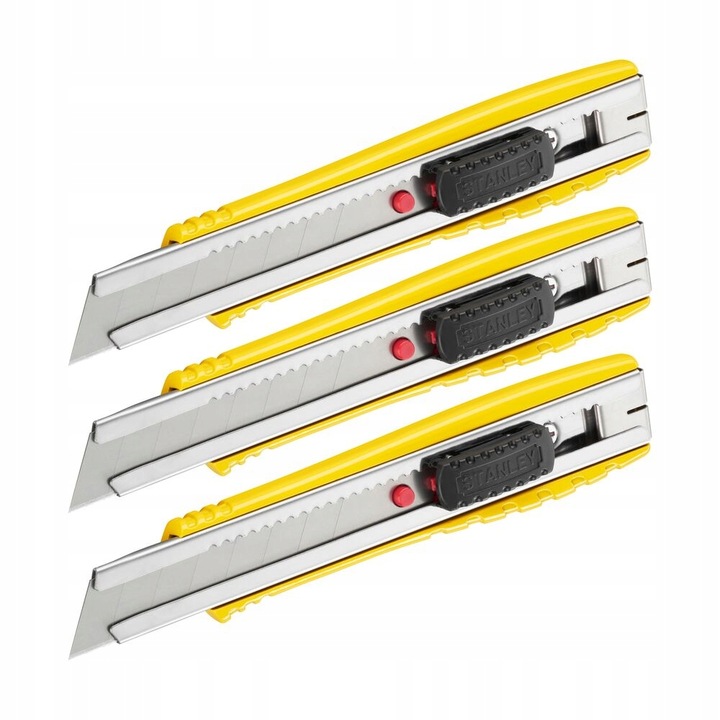 Zestaw 3 noży z ostrzem łamanym STANLEY FATMAX 18mm FMHT10421-0