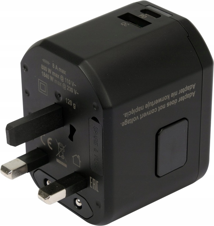 Adapter podróżny USA UK EU z szybką ładowarką YATO YT-81300 USB USB-C