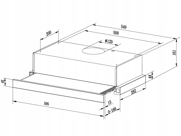 OKAP TELESKOPOWY KUCHENNY 60cm INOX BERDSEN 229