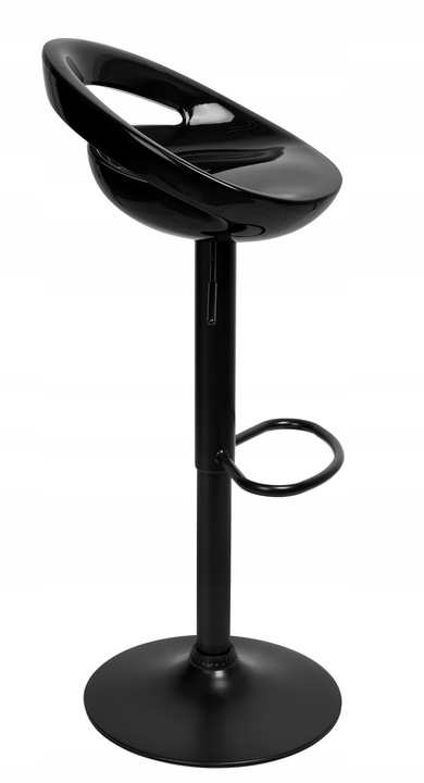 HOKER BAROWY STOŁEK OBROTOWY REGULOWANY CZARNY KRZESŁO BAROWE OBROTOWE