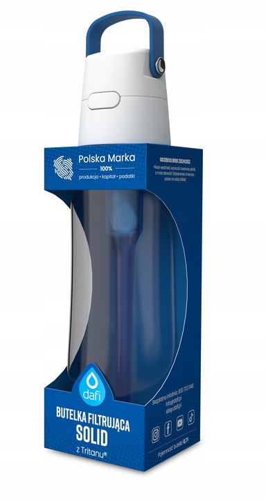 Butelka filtrująca Dafi SOLID 0,7l niebieska
