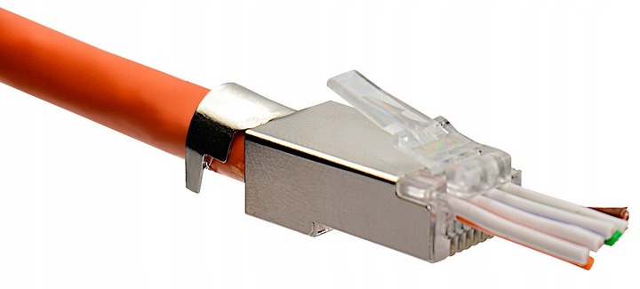 Wtyki RJ45 przelotowy kat 7 FTP pass through 10szt