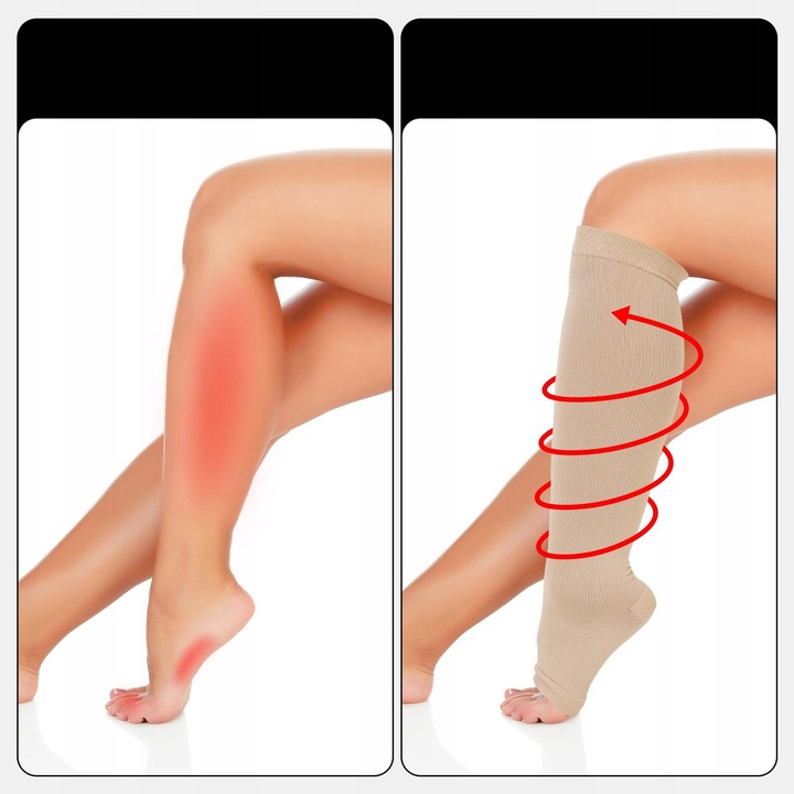 Podkolanówki Przeciwżylakowe uciskowe2 stopień II na żylaki 40-46 2szt