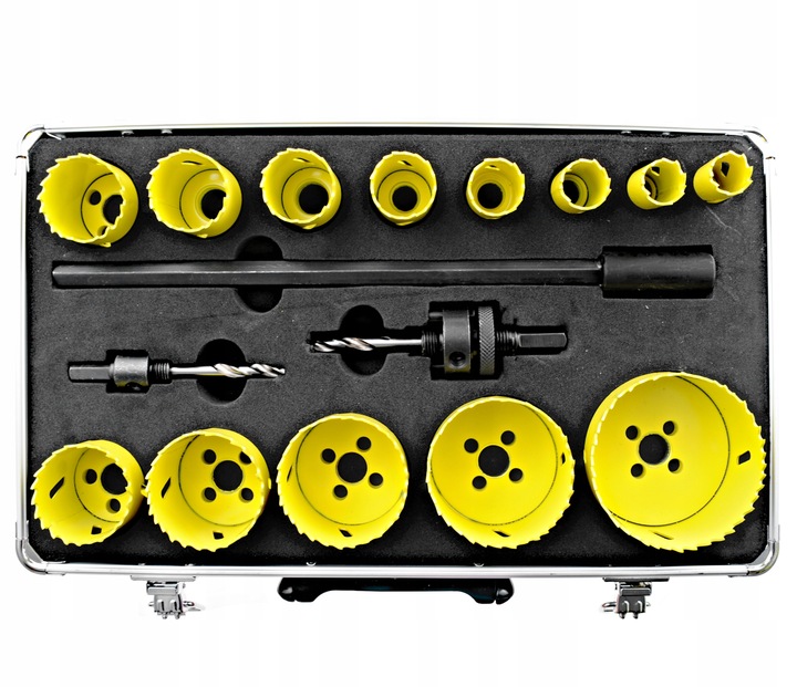 ZESTAW OTWORNIC DO METALU DREWNA BIMETALOWYCH BI-METAL 17 ELEMENTÓW