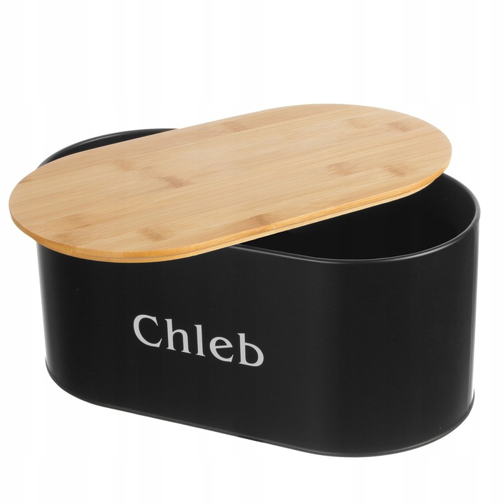 ZESTAW CHLEBAK METALOWY DESKA BAMBUSOWA + POJEMNIKI + MASELNICZKA Z NÓŻEM
