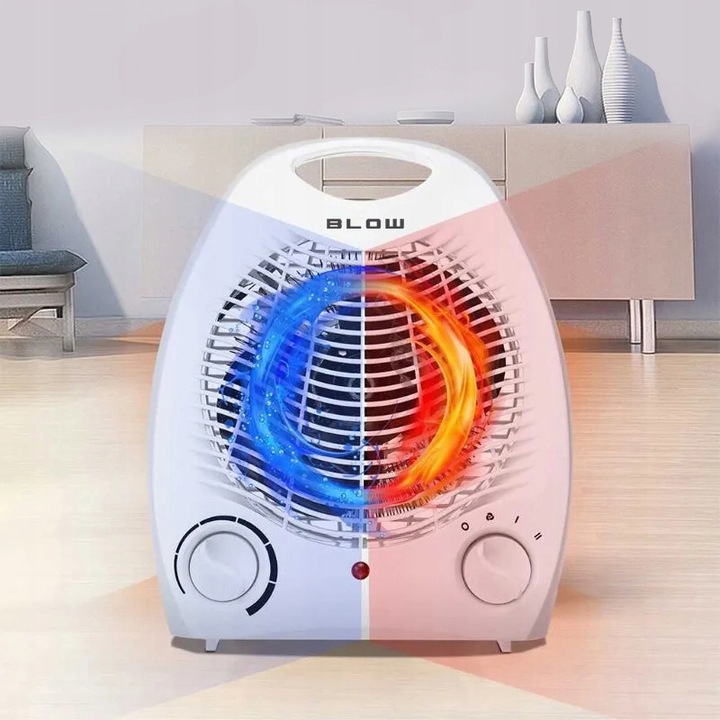 MOCNY TERMOWENTYLATOR ELEKTRYCZNY FARELKA GRZEJNIK TERMOSTAT PIECYK