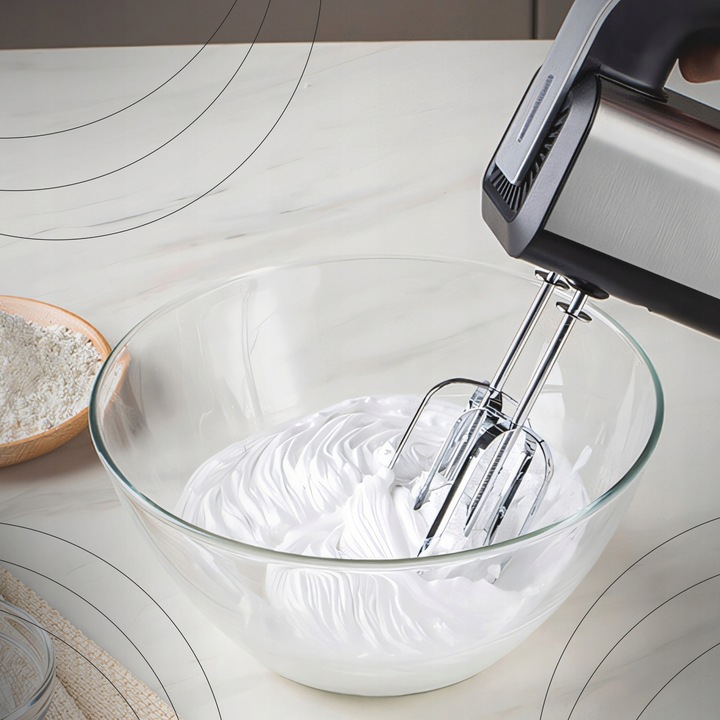 MIKSER RĘCZNY ROBOT KUCHENNY 300W TURBO TRZEPACZKI HAKI 5 PRĘDKOŚCI