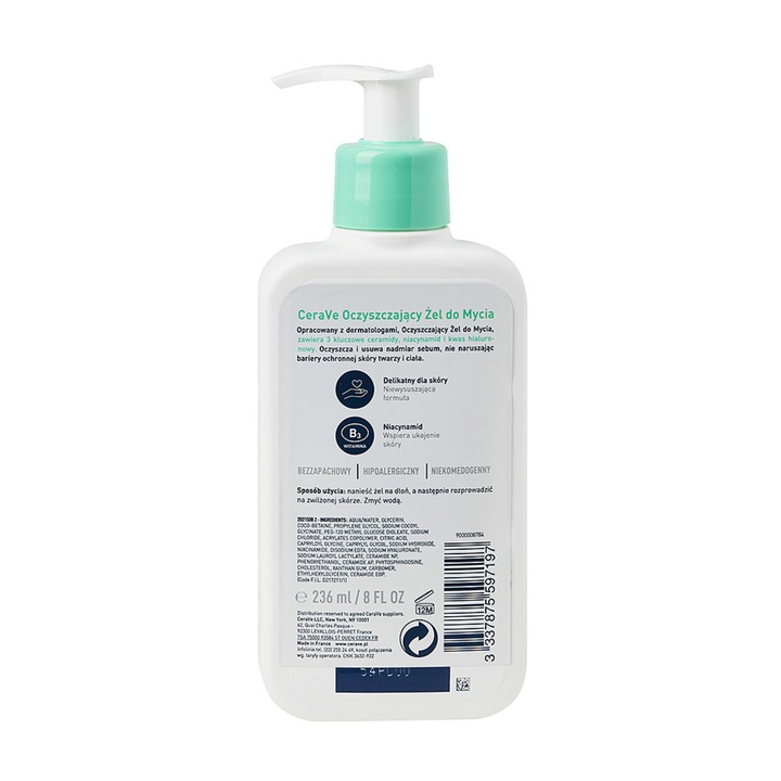 CeraVe Żel do mycia twarzy 236 ml