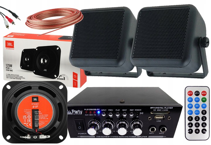 KOLUMNY NAŚCIENNE SUFITOWE NATYNKOWE JBL WZMACNIACZ BT NAGŁOŚNIENIE ZESTAW