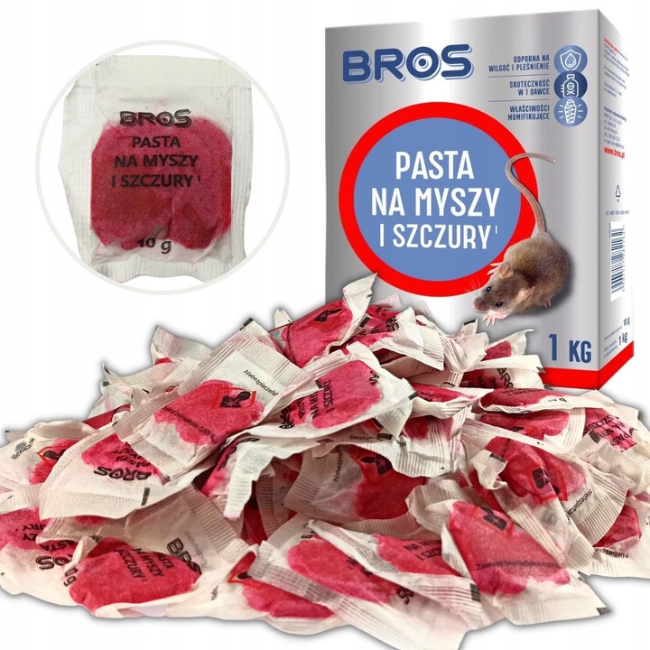 Trutka Bros Pasta Na Myszy I Szczury 1kg Skuteczna Przynęta Gryzonie