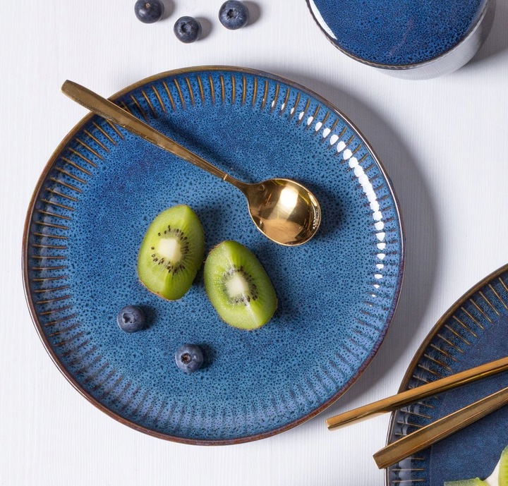 Talerz Talerzyk deserowy porcelanowy Altom Design Reactive Stripes 20,5 cm