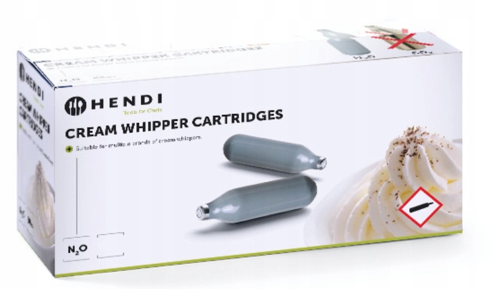 NABOJE DO SYFONU DO BITEJ ŚMIETANY 24 SZTUKI HENDI