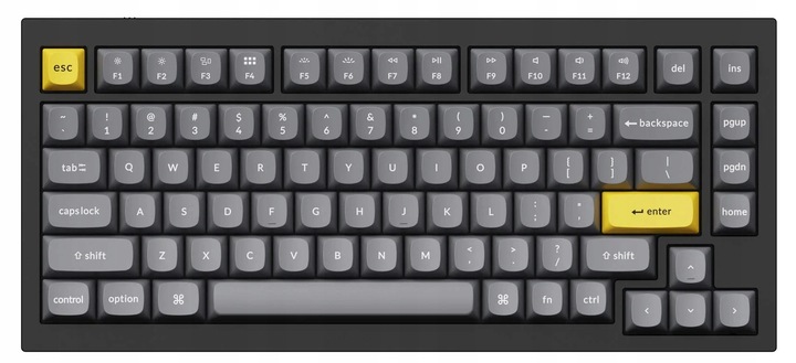 KEYCHRON Keycaps Double Shot PBT o profilu OSA Ciemnoszary Full Set