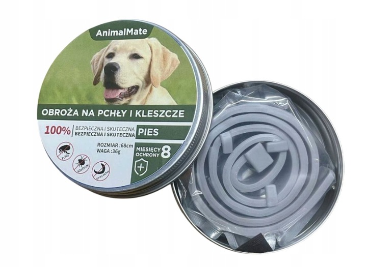 Obroża dla psa na kleszcze i pchły 63 cm – 8 miesięcy ochrony + GRATIS