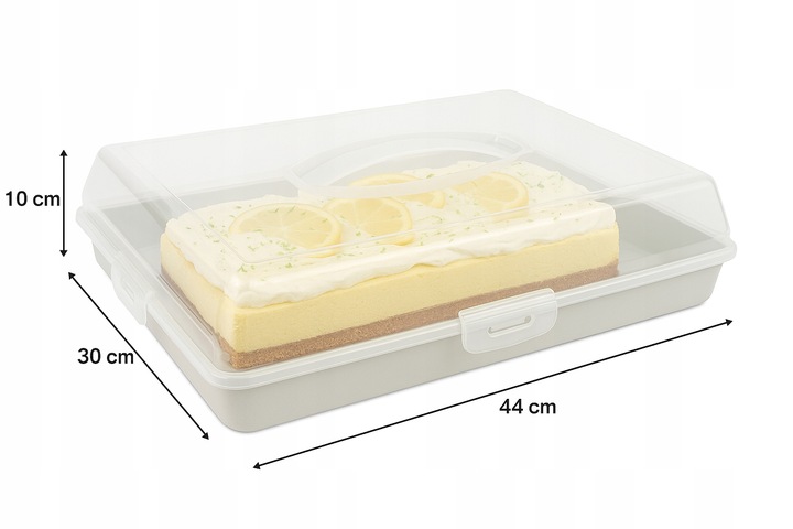 POJEMNIK NA CIASTO DUŻY BOX Z POKRYWĄ NA ŻYWNOŚĆ UCHWYT TRANSPORTER
