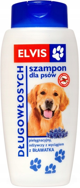ELVIS Szampon dla Psów Długowłosych Bławatek 1,2L