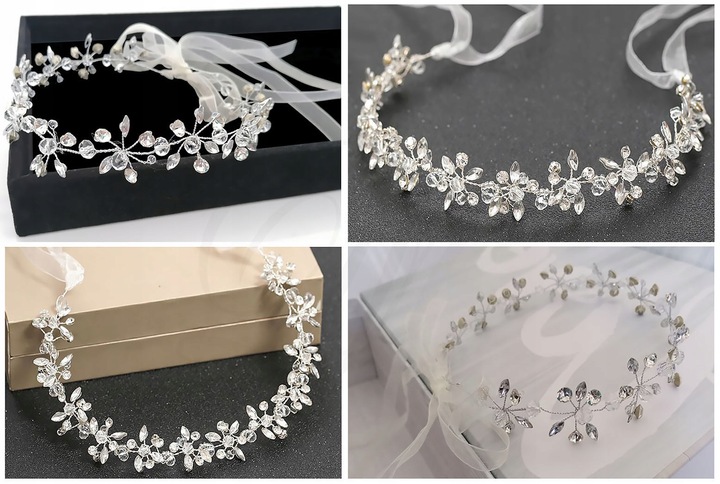 WIANEK NA KOMUNIĘ DEC92 komunijny dekoracja opaska biały na głowę jak żywy