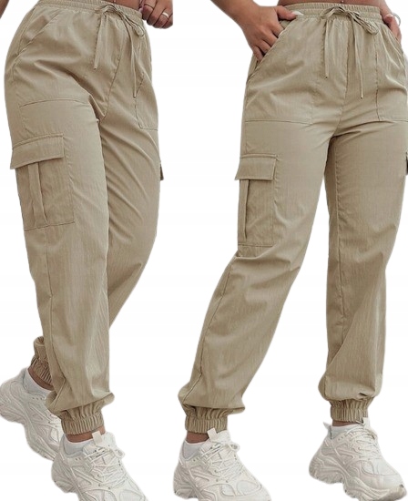 SPODNIE BOJÓWKI JOGGERY CARGO DRESY SCIĄGACZE KOLORY L/XL