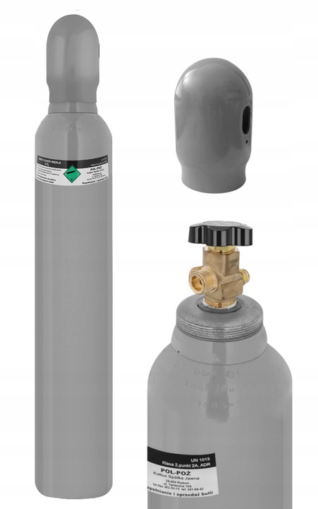 Butla CO2 8L 6KG PEŁNA! z rurką syfonową / SYFON